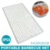 Gereedschap 15 stks 50 38 cm BBQ Grill Camping Groenten Zeevruchten Koken Netto Rvs Mazen Outdoor Houtskool Groothandel