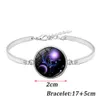Twelve Constellations Crystal Necklace Set Minimalist Creative Gift Time Bracelet Earring Jewelry Three piece Set