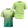 FI-gradienttryck t-shirt för män utomhus tennisträning kläder sommar fitn run tees o-hals kort ärm sport toppar g3pz#