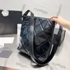 CC Borse Borsa a tracolla di marca di lusso da donna Vintage Jumbo nera Hobo Borse con tracolla regolabile in vera pelle di grande capacità Ptase oro