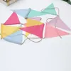 Party Decoration Triangle Bunting Banners European Hanging Flag Foldable Reusable Multi-function Imitation Linen For Anniversary