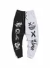 Noir Blanc Graffiti Man Pantalons Fi Gym Pantalons de survêtement Coréen Populaire Vêtement Hip Hop 3D Imprimer Y2k Vêtements pour hommes Pantalon d'hiver w18T #