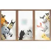 Films Cartoon Static Window Film Decorative Vinyls For Screens Bathroom Home Cute Animal Privacy Stained Glass Film Removable Tinting