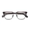 Optiska glasögon för män Kvinnor Retro Designer 517 Fashion Sheet Glasses Titanium Frame Detaljerad elasticitet Square Style Anti-Blue Light Lens Plate with Box