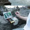 Numer mini przenośna sztaluga drewniana paleta tabletu tabletu tabletopa dla artystów podróżujących do malowania sztuki