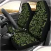 Couvre-sièges d'auto ERS Army Green Digital Camouflage Pack de 2 Automobiles de protection avant de protection Automobiles Motorcycles Interior Accesso OTDFQ