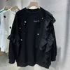 Bluzy damskie dla kobiet koronkowe bluzy o dużym kapturze z kapturem z kapturem z kapturem z kapturem z kapturem Top Top Streetwear Korean Style Spring