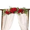 Couronnes Arche de mariage Fleurs Fleur Swag Décoration murale Fleur artificielle Swag Feuilles vertes Rose Couronne de porte pour la décoration de la maison Réception