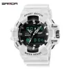 Sanda Men Watches White G Style Sport Watch LED Digital Waterproof Casual Watch S Shock Man Clock Relogios Masculino Watch Man X0237A