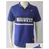 Koszulki piłkarskie retro 98 99 1920 Milan Men koszule piłkarskie upuszczanie sporty na zewnątrz Atletyczna odzież na zewnątrz noszenie OTOQ1