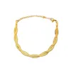 Ketting modieuze en eenvoudige dubbele kruisslang ketting armband geschikt voor vrouwen goud roestvrijstalen armband sieraden pulsera geen print goed product 240325