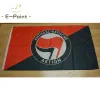 Akcesoria Flaga antyfaszystowska Red Black 2 stóp*3 stóp (60*90 cm) 3 stóp*5 stóp (90*150 cm) Rozmiar dekoracji świątecznych na prezenty Banner Flag Home