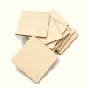 Rzemiosła 100pcs 3060 mm Niedokończone drewniane kwadratowe puste puste plastry drewniane drewniane drewniane płytki wycinane do DIY Crafts Dekoracja domu