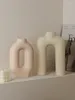 Vasi Vaso in ceramica moderno e minimalista per soggiorno, camera da letto, ingresso e console TV - Fiore decorativo bianco crema, medio