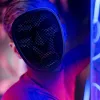 Maschere RGB Illuminate Maschera LED Carica GIF Gesto Senso Cambiamento del volto Regali per feste in costume di Carnevale di Halloween, Natale