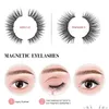 Falska ögonfransar lim-magnetiskt eyeliner kit 2 par 5st starka magneter ögonfransar foder set droppleverans hälsa skönhet makeup ögon dhtf7