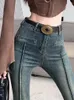 Jean femme 2024 printemps coton doux mode Cool fille rue Y2K pantalon évasé décontracté fête rétro élasticité pantalon