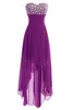 Длинные платья для выпускного вечера Hi-Lo, шифоновое трапециевидное платье с кристаллами, милой, бисером и блестками, большие размеры, вечернее платье для торжественных случаев Pd02