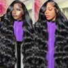 Perruque Lace Frontal Wig naturelle Body Wave 250% HD, 40 pouces, 13x6, 13x4, 5x5, sans colle, prête à l'emploi