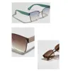 DDDLONG Ретро мода Y2K панк солнцезащитные очки без оправы мужские солнцезащитные очки классические винтажные оверсайз UV400 уличные оттенки D372 240314