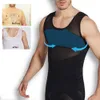 Homens Slimming Vest Body Shaper Cintura Trainer Sleevel Fina Malha Regata Undershirt Abdômen Shapewear Fitn Top O3Ik #