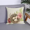 Pillow Easter Pillowcase Egg Flower Boot Case Holiday Decoration Sofa Bedroom Square Throw Cover Festival