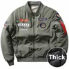 Air Force MA1 Flight Jacket Men Winter Winter Harley Biker Jackets Top Gun Gun Outdoor Extridery Casual Bomber Bubble Coats C1ID#