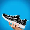 Casual Shoes INSTANTARTS Black American Flag Lightweight Outdoor Shose White Soft Sole Disc Golf Sneakers Sports Hobby Flats Zapatos