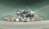 Victoria Weick Luxury Jewelry 925 Sterling Silver CZ Diamond Witte Topaz Wedding Engagement Band Heart Women Finger Ring Geschenk maat4173182