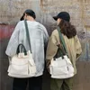 TOTES UNISEX TOAK BÜYÜK GEÇİŞİ Crossbody Omuz Çantaları Kadın Çantalar Siyah/Beyaz/Yeşil/Sarı Soy Renk Tuval Okulu Büyük Tote