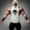 Schedel Bodybuilding Stringer Tank Tops mannen Stringer Shirt Fitn Tank Top Mannen Gym sleevel hoodies Cott Vest Gratis schip t6WT #