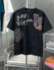 24SS Europe Mens T Shirty Men Designer TEE Letnia litera farba drukowanie t-koszu