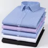 Mens 65% Cotone a maniche lunghe Camicia da controllo stampata camicie a tasca singola tasca a fit regolare versatile sottile camicie casual 240320 240320