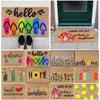 Tapetes verão férias chão capacho flip flops tapete de boas-vindas para porta entrada pé tapetes banheiro casa decorações