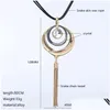Hänge halsband vintage långa kedjor krage halsband med kristallpärlor geometri hängande hängen goth smycken för kvinnor 2024 dr otulw