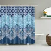 Curtains Customized Waterproof Shower Curtain Home Bathroom Extra Long 180*180 cm blackout Mandala bath curtain For Bathroom cortinas