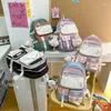 Sacos escolares grandes para meninas adolescentes kawaii cartoon mochila estudante saco de livro moda preto rosa adolescente mochila