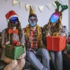 Máscaras LED Máscara resplandeciente RGB A todo color Luminoso Cara variable DIY Foto Edición animada Maske Regalo de Navidad para fiesta Máscara de concierto