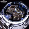 Winner Blue Ocean Mode Casual Designer En Acier Inoxydable Hommes Squelette Montre Hommes Montres Top Marque De Luxe Mécanique Main Vent Wa240H