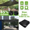 NETS 85% svart skuggduk Hållbar nät tarp med grommets trädgård solskydd skugga tyg skuggning frostskydds sol seglar skydd