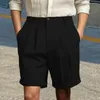 Pantaloncini da uomo Casual da uomo estivi Gamba larga vestibilità ampia da spiaggia con cerniera elastica in vita dritta