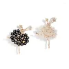 Brooches Temperament Simple Korean Crystal Dance Women's Brooch Retro Suit Decorative Pin