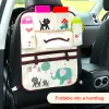 Taşıyıcılar sevimli karikatür ayı kedi araba koltuğu arka organizatör depolama çantaları asılı araba organizatör çantaları cep araba stilleri çocuklar için çocuklar için