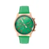 Moda Roman Number Dial Green Woman Watch Retro Geneva Student Watches Atrakcyjne damskie kwarcowe zegarek ze skórzanym zespołem248k