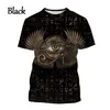 3D Erkek ve Kadın Yaz Firavun Anubis T-Shirt Antik Mısır Tanrı Göz Basılı Kısa Kollu Persal Grafik Trend Gömlek D5AB#