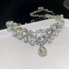 Perle Set Diamond Flower 2023 Nouveau Ornement de collier de chaîne de collier haut de gamme français Ornement de la chaîne de collier