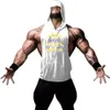 2023 New Men Bodybuilding Hoody shirt Cott Tank top Gym Fitn Hoodie No Pain No Gain Vest Male Workout Sportswear Stringers g5sp#