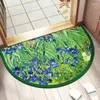 Carpets Household Oil Painting Flower Wire Loop Printed Floor Mat Bathroom Decor Carpet Non-Slip For Living Room Kitchen Welcome Doormat