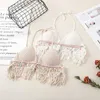 Women's Tanks Bohemian Tank Women Tassel Hollow Out Backless Beach Style Camisole Knitted Handmade Outwear Sexy Crochet Top Summer Dropship