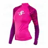 Women's Swimwear Women Printed Rash Guard Long Sleeve UV Sun Protection Surf T Shirts Skin Dive Top Beach Surfing Clothes Floatsuit